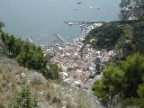 Looking down over Amalfi