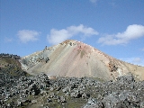 Colourful rhyolite mountain